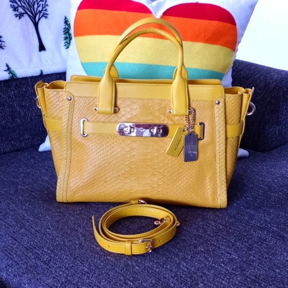 Coach Handbags - 💛RARE Coach💛 - Python Embossed Swagger 27